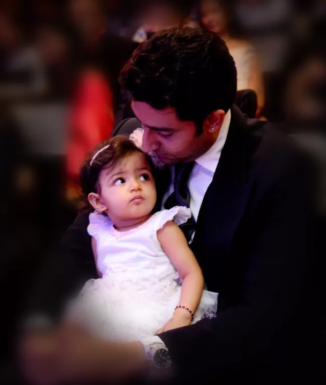 Abhishek with baby Aradhya