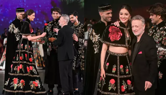 Rohit Bal Struggled To Walk At His Last Show, Ananya Panday Supported Him And Gave Him A Rose