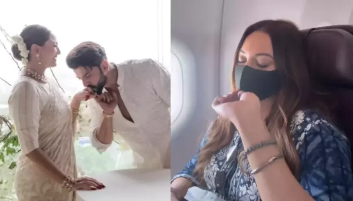 Sonakshi Sinha’s Husband, Zaheer Iqbal Annoys Her In Flight, Fans Burst Into Laughter