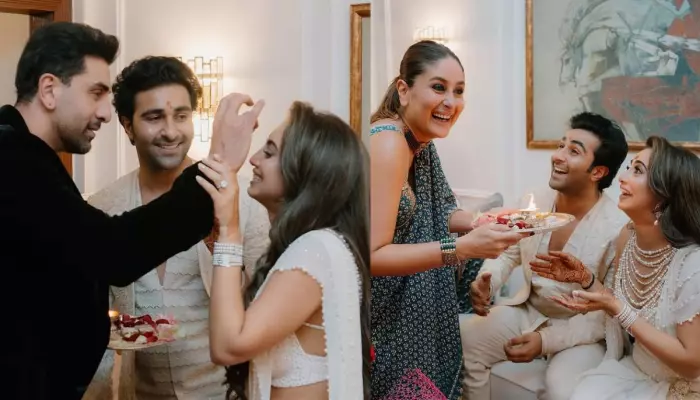 Aadar Jain's Cousins Ranbir, Kareena's Cute Moments With To-Be Wife, Alekha At 'Roka' In Unseen Pics