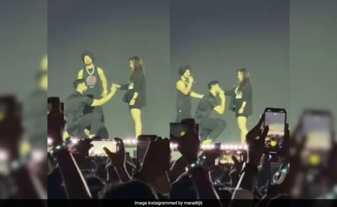 Diljit Dosanjh’s Reaction As A Fan Proposes His Girlfriend During Pune Concert. Watch