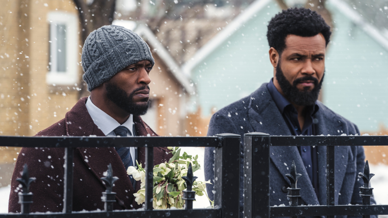 (L to R) Aldis Hodge as Alex Cross, Isaiah Mustafa as John Sampson in 'Cross'. Credit: Keri Anderson/Prime Video. Copyright: Amazon MGM Studios.