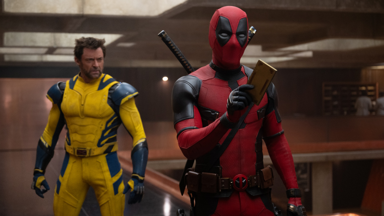 Hugh Jackman as Wolverine/Logan and Ryan Reynolds as Deadpool/Wade Wilson in 20th Century Studios/Marvel Studios' 'Deadpool & Wolverine'.