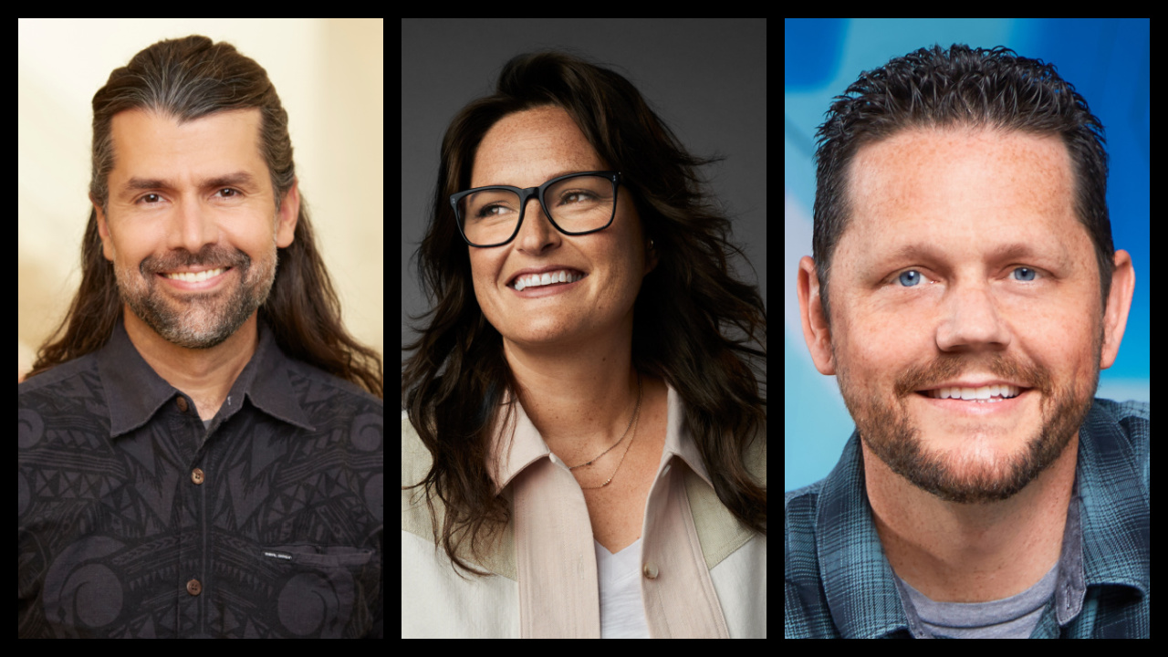 (Left) 'Moana 2' co-director David Derrick Jr. Photo by Mat Fretschel/Disney. ©2024 Disney. All Rights Reserved. (Center) 'Moana 2' co-director Dana Ledoux Miller. Photo by Evan Mulling. (Right) 'Moana 2' co-director Jason Hand. Photo by Alex Kang/Disney. ©2024 Disney. All Rights Reserved.