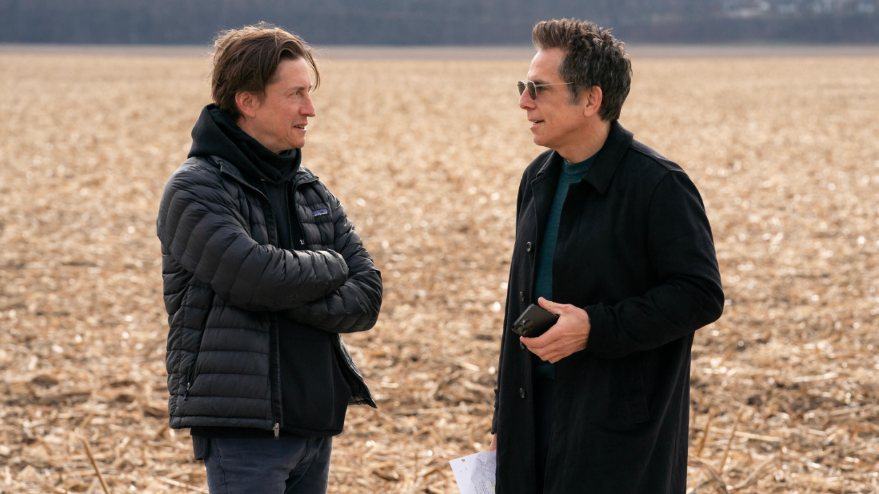 (L to R) Director David Gordon Green and Ben Stiller on the set of 'Nutcrackers’ which premieres on Hulu November 29th. Photo: Hulu.