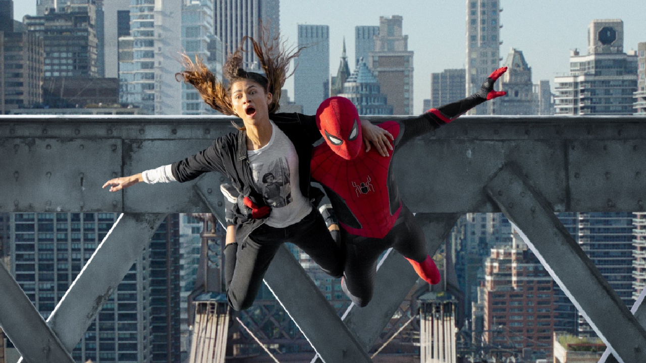 (L to R) Zendaya and Tom Holland in 'Spider-Man: No Way Home'. Photo: Marvel Studios.