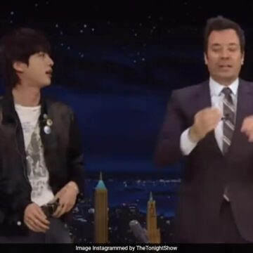 BTS Jin Teaches “Super Tuna” Steps To Jimmy Fallon