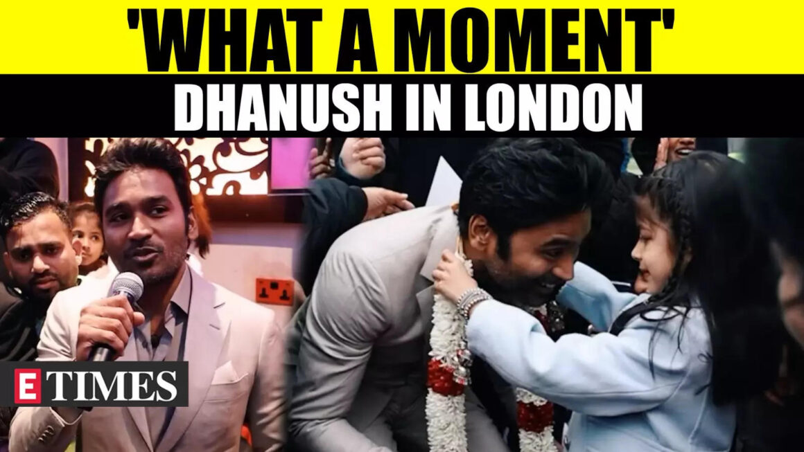 Dhanush Shares Heartwarming Moments With Fans In London, Bends Down To Greet Little Girl