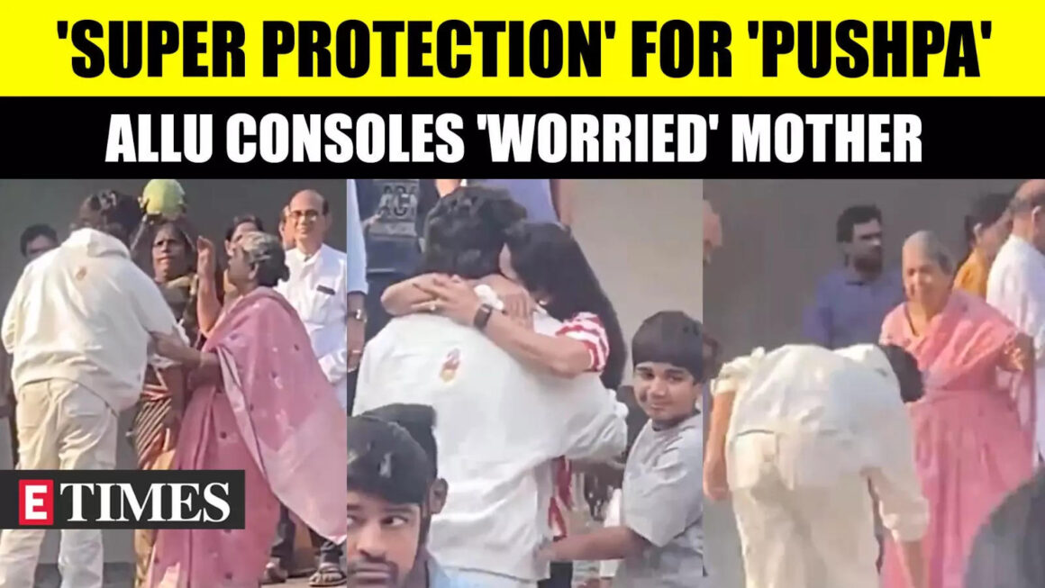 Allu Arjun's Heartfelt Moment: Mother Gets Emotional, 'Pushpa' Star Meets Wife & Children