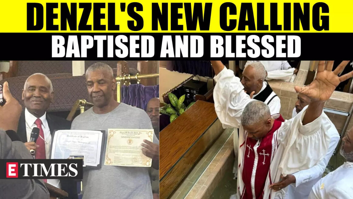 Actor Denzel Washington's Big Leap In Spiritual Journey; Gets Baptised, Receives Minister Licence