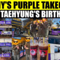 BTS Armys Go Extravagant: Malls, Streets And Skies Go Purple For V's Birthday | WATCH