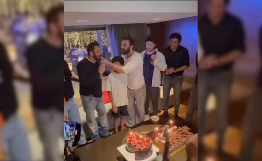 Birthday Boy Sohail Khan Feeds The First Piece Of Cake To Salman Khan