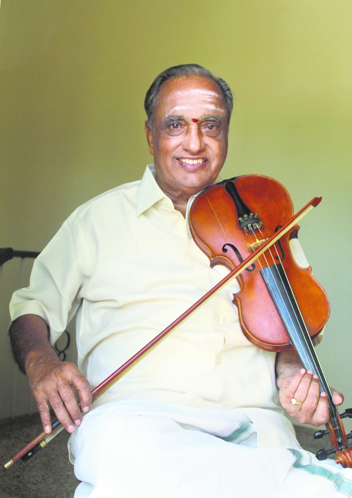 H.K. Narasimhamurthy, the recipient of The Music Academy’s TTK Award 2024.