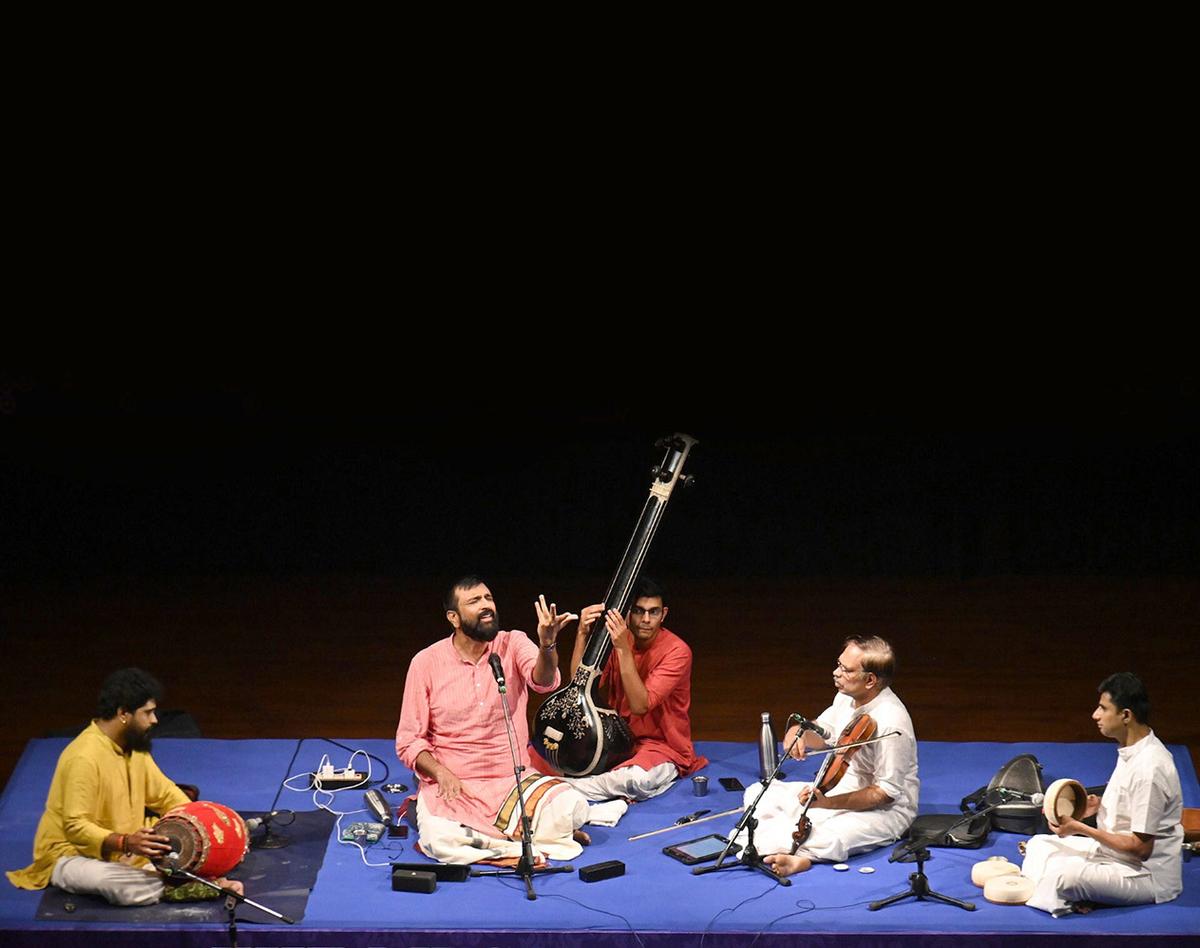 G. Ravikiran with Edapally Ajith Kumar (violin), Arun Ganesh (mridangam) and Nerkunam Shankar (kanjira).