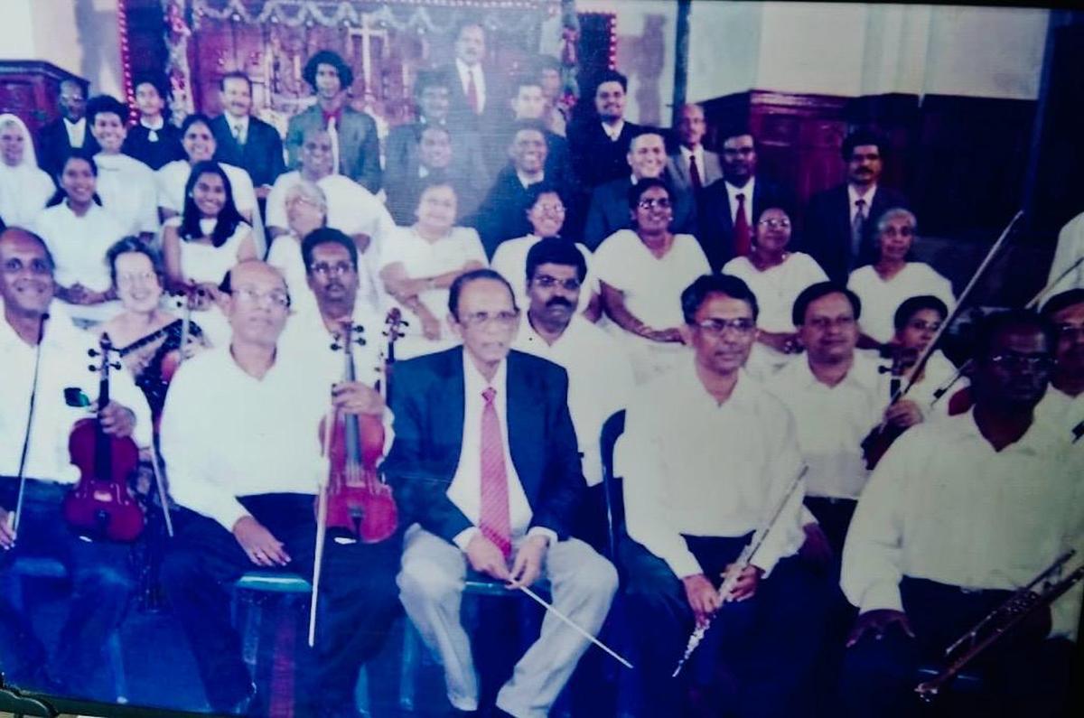 John Millns Chorale with its conductor Jabez Janagaraj