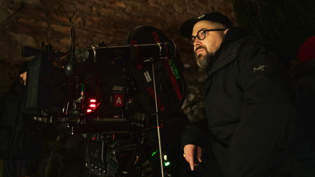 Director Robert Eggers on the set of his film 'Nosferatu', a Focus Features release.