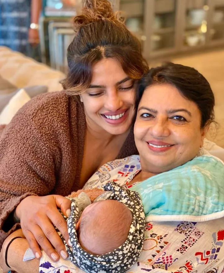 Priyanka Chopra with her mom