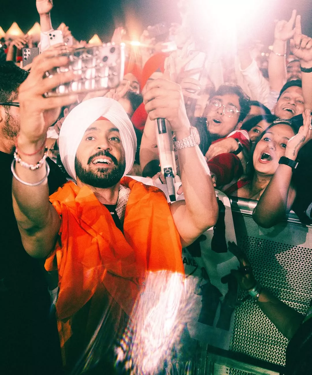 Diljit Dosanjh with fans