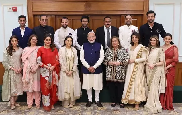 PM Modi, Ranbir Kapoor, Alia Bhatt, Kareena Kapoor, Neetu Kapoor, Saif Ali Khan, Karishma Kapoor