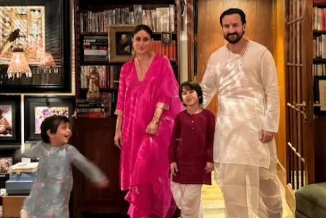 Sharmila Tagore, Taimur Ali Khan, Jeh Ali Khan, Saif Ali Khan, Kareena Kapoor Khan, Sara Ali Khan, Shaba Ali Khan, Soha Ali Khan