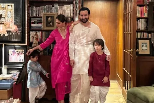 Sharmila Tagore, Taimur Ali Khan, Jeh Ali Khan, Saif Ali Khan, Kareena Kapoor Khan, Sara Ali Khan, Shaba Ali Khan, Soha Ali Khan