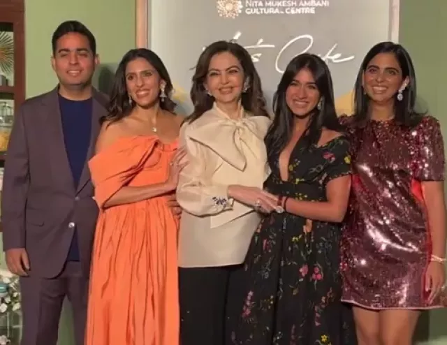 Nita Ambani, Mukesh Ambani, Radhika Merchant, Shloka Mehta, Isha Ambani, Shah Rukh Khan, Jahnvi Kapoor, Orry, Khushi Kapoor, NMACC Art Cafe