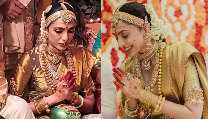 Sobhita Wore Real Gold Jewellery From Head-To-Toe: 'Matar Mala', 'Mathapatti', 'Bullaki' And More