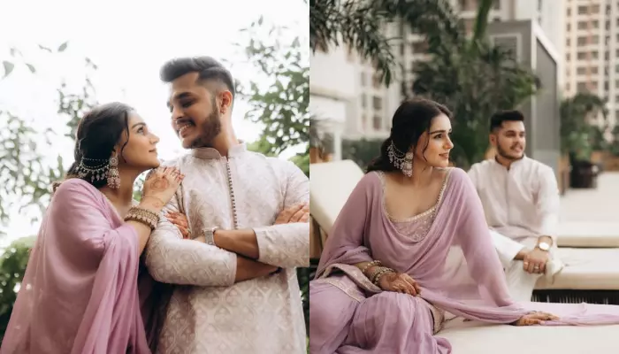 TV Actress Rachana Mistry, And Her Fiance, Amit Madaan Strike Romantic Poses On Their Roka Ceremony