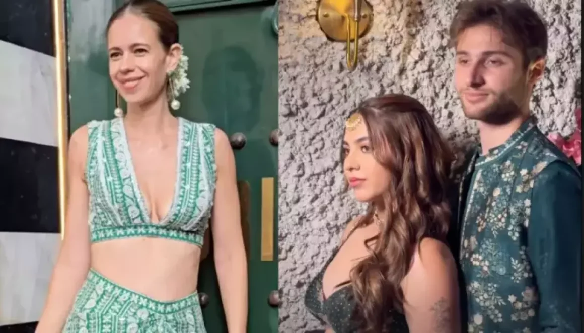 Kalki Koechlin Wore A ‘Dhoti’ With Plunging Neck Crop Top For Step-Daughter, Aaliyah’s Engagement