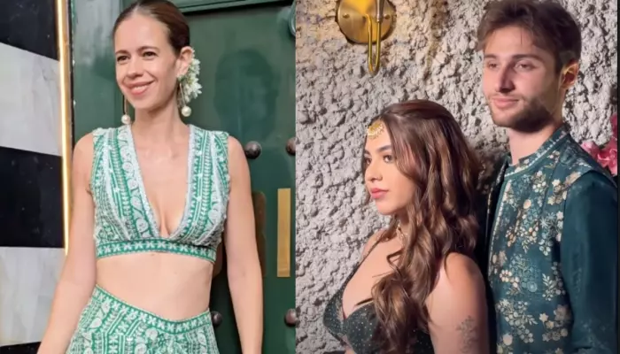 Kalki Koechlin Wore A 'Dhoti' With Plunging Neck Crop Top For Step-Daughter, Aaliyah's Engagement