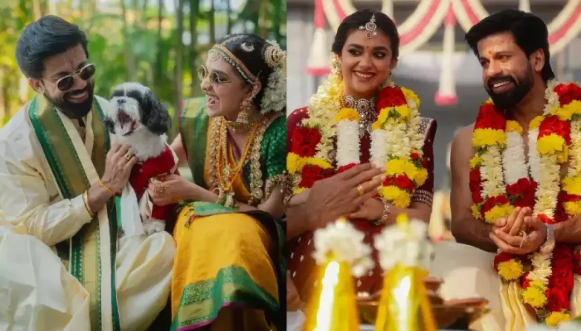 Keerthy Suresh Wore Nine-Yard ‘Madisar’ Sarees With Traditional Bharatanatyam Jewels For Her Wedding