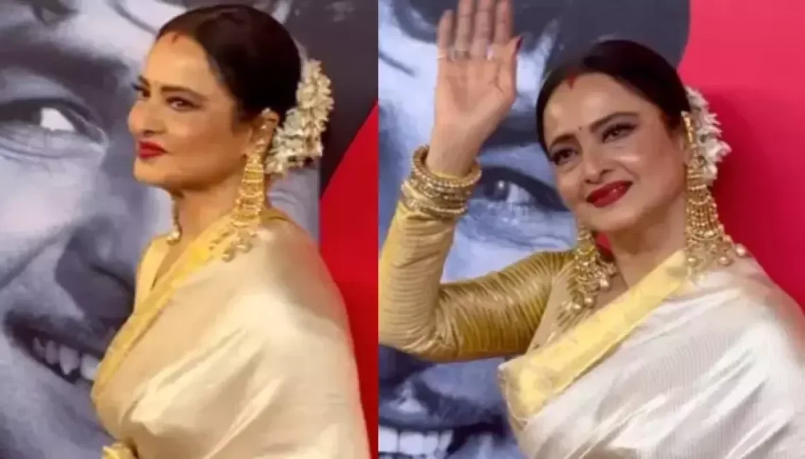 Rekha Gets Emotional As She Attends Raj Kapoor’s 100th Birth Anniversary Celebration, Wipes Tears