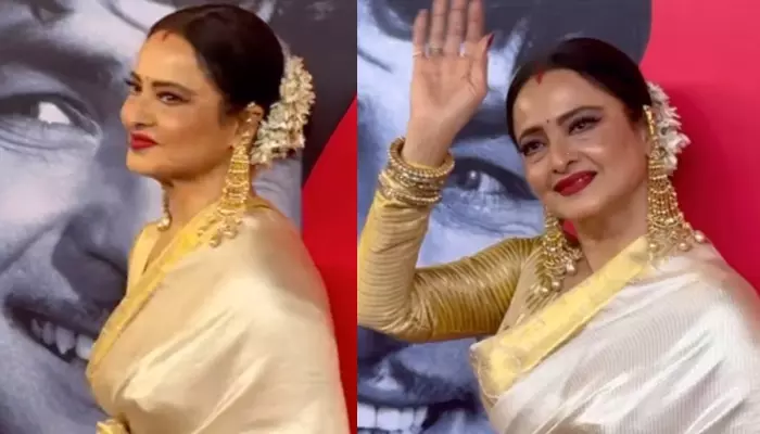 Rekha Gets Emotional As She Attends Raj Kapoor's 100th Birth Anniversary Celebration, Wipes Tears