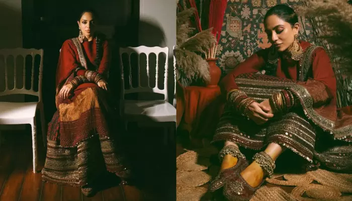 Sobhita Is Straight Out Of A Vintage Book For Aesthetic Bachelorette, Courtesy Sabyasachi