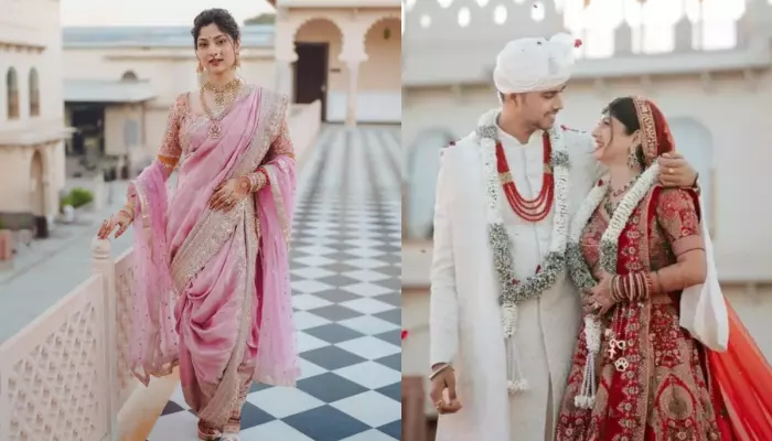 Influencer, Manasi Mau Looks Angelic In A Pink Nauvari Saree And 'Nath' For Her Wedding Festivities