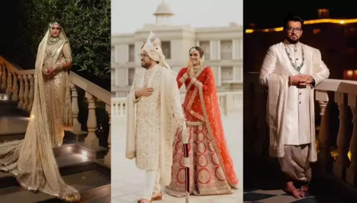 MM Made Ivory Veil With Groom’s Name, Sabyasachi Designed Varmala Outfits