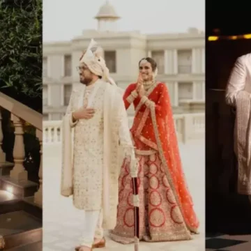 MM Made Ivory Veil With Groom’s Name, Sabyasachi Designed Varmala Outfits