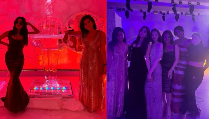 Radhika Merchant Stuns In A Sultry Pink Gown At Her Best Friend's Pre Wedding Bash In Jamnagar