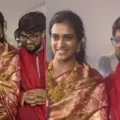 PV Sindhu With Husband, Venkata Datta Sai Visits Venkateshwara Temple After Marriage