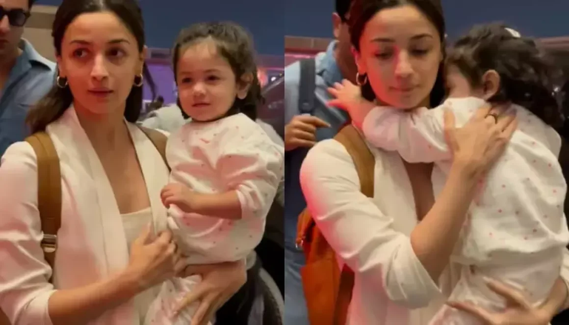 Alia Bhatt’s Daughter, Raha Gets Scared Of Shutterbugs, Hugs Mommy Tightly As They Leave For Holiday