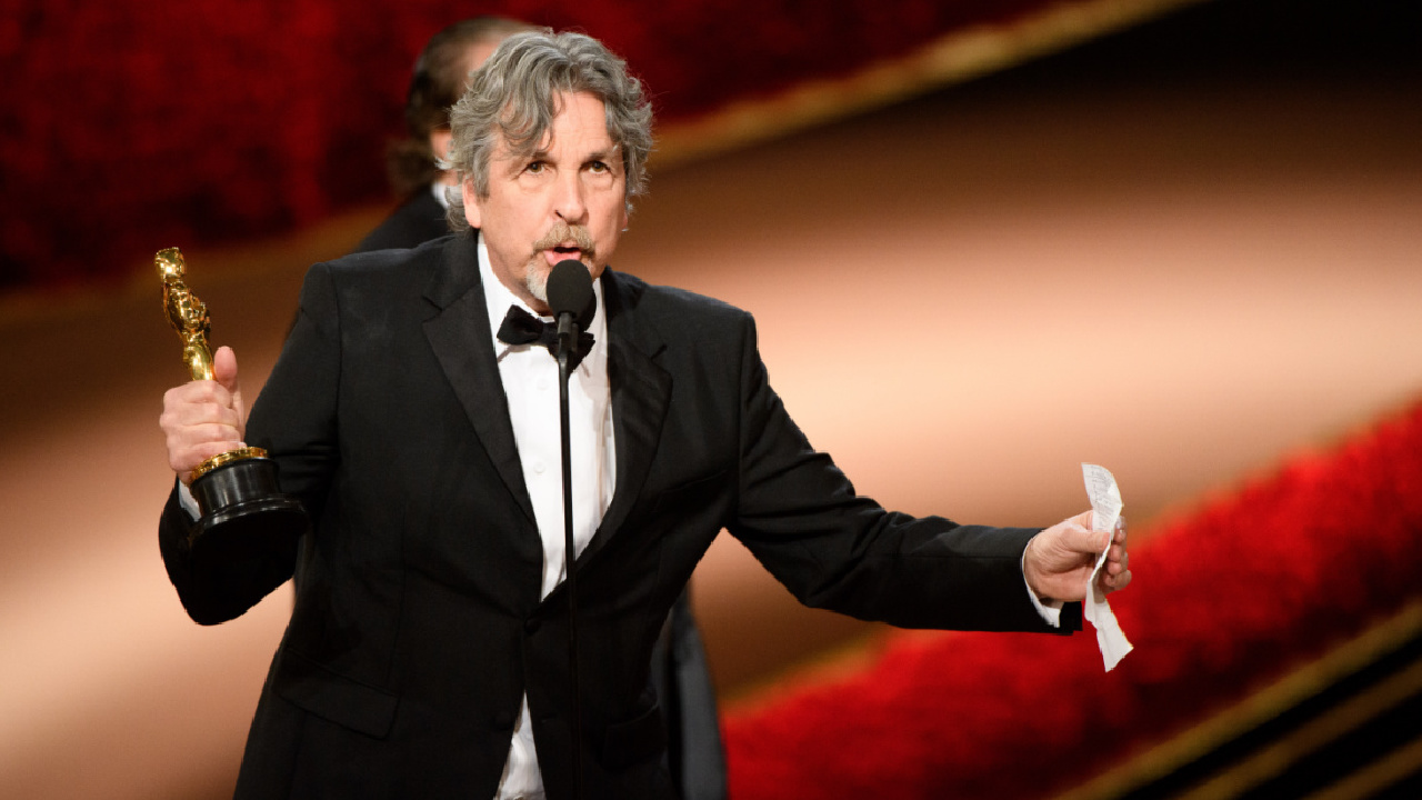 Peter Farrelly accepts the Oscar® for original screenplay during the live ABC Telecast of The 91st Oscars® at the Dolby® Theatre in Hollywood, CA on Sunday, February 24, 2019. Credit/Provider: Aaron Poole / ©A.M.P.A.S. Copyright: ©A.M.P.A.S.