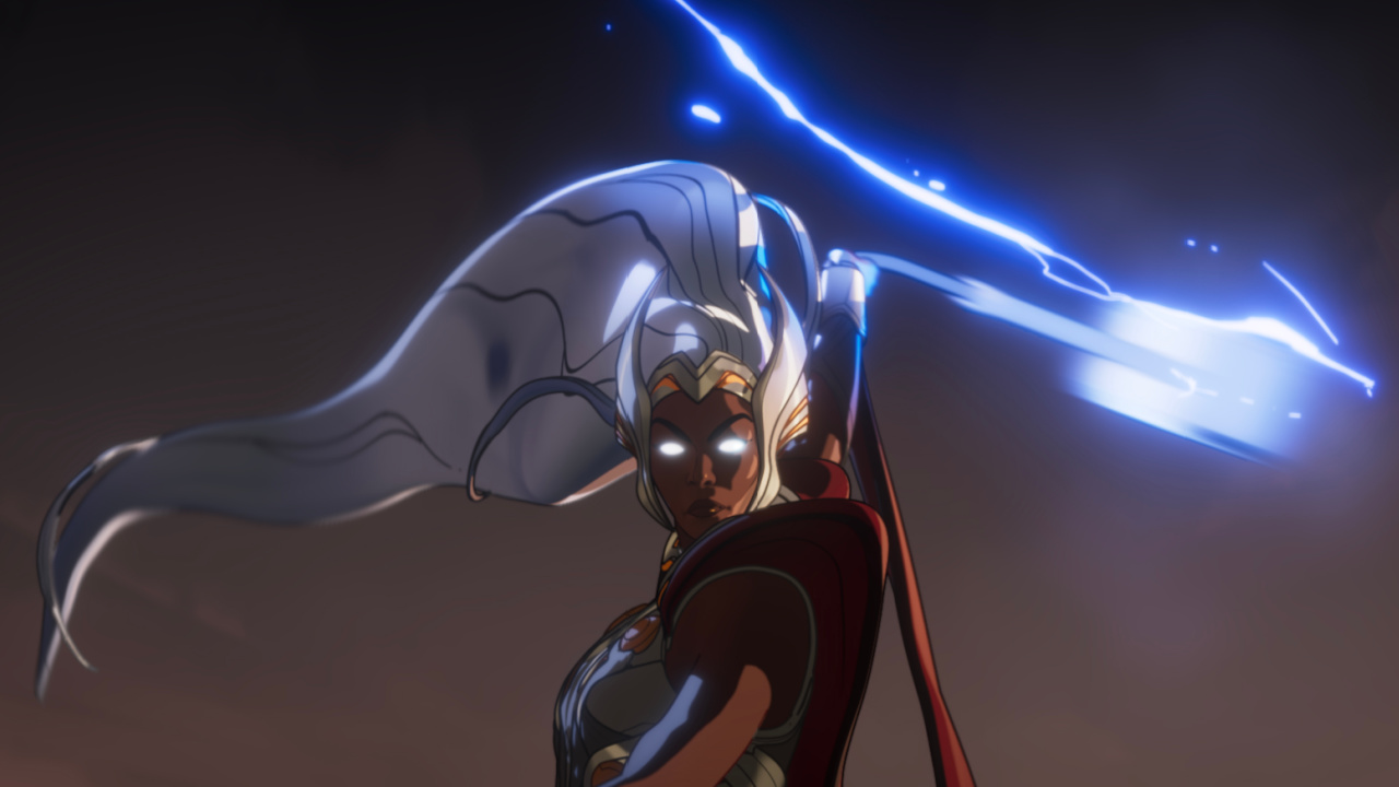 Storm (voiced by Alison Sealy-Smith) in Marvel Animation Television's 'What If...?' Season 3. Photo courtesy of Marvel Animation. © 2024 Marvel. All Rights Reserved.