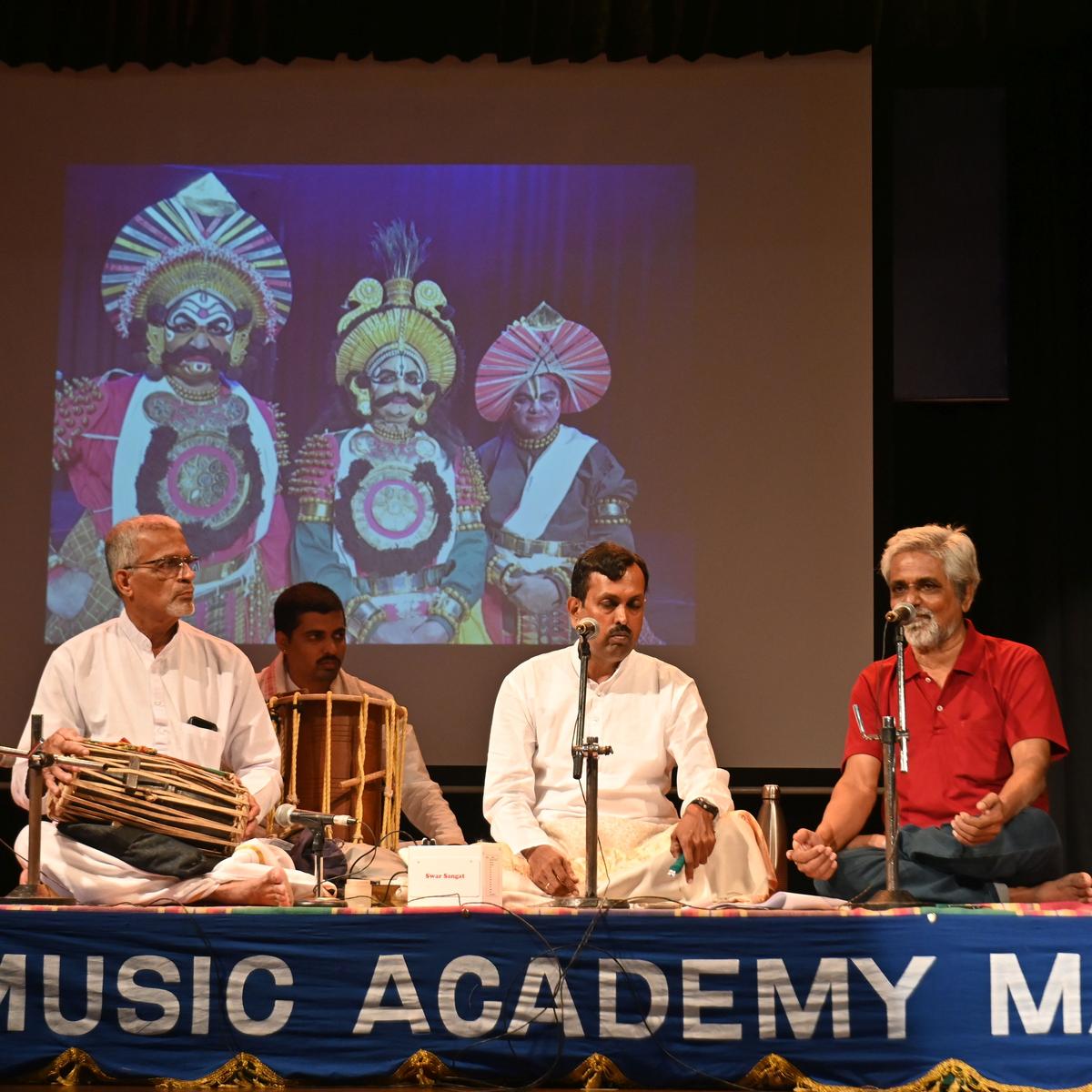 Vidwan Gururaj Marpally explained the intricate facets of Yakshagana during his Academic Sessions presented by The Music Academy.