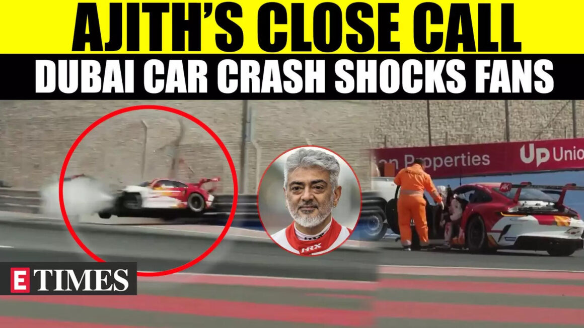 Ajith Kumar Faces Scary Crash Ahead of Dubai 24 Hours Race