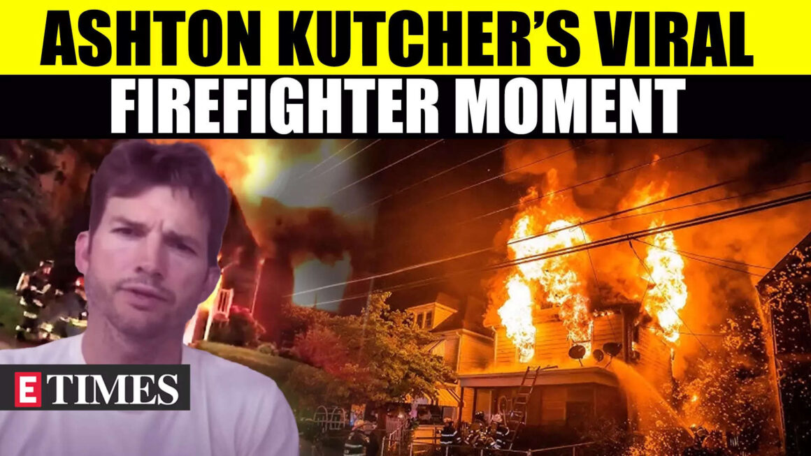 Ashton Kutcher Battles LA Wildfire Danger With Garden Hose At Friend’s Mansion