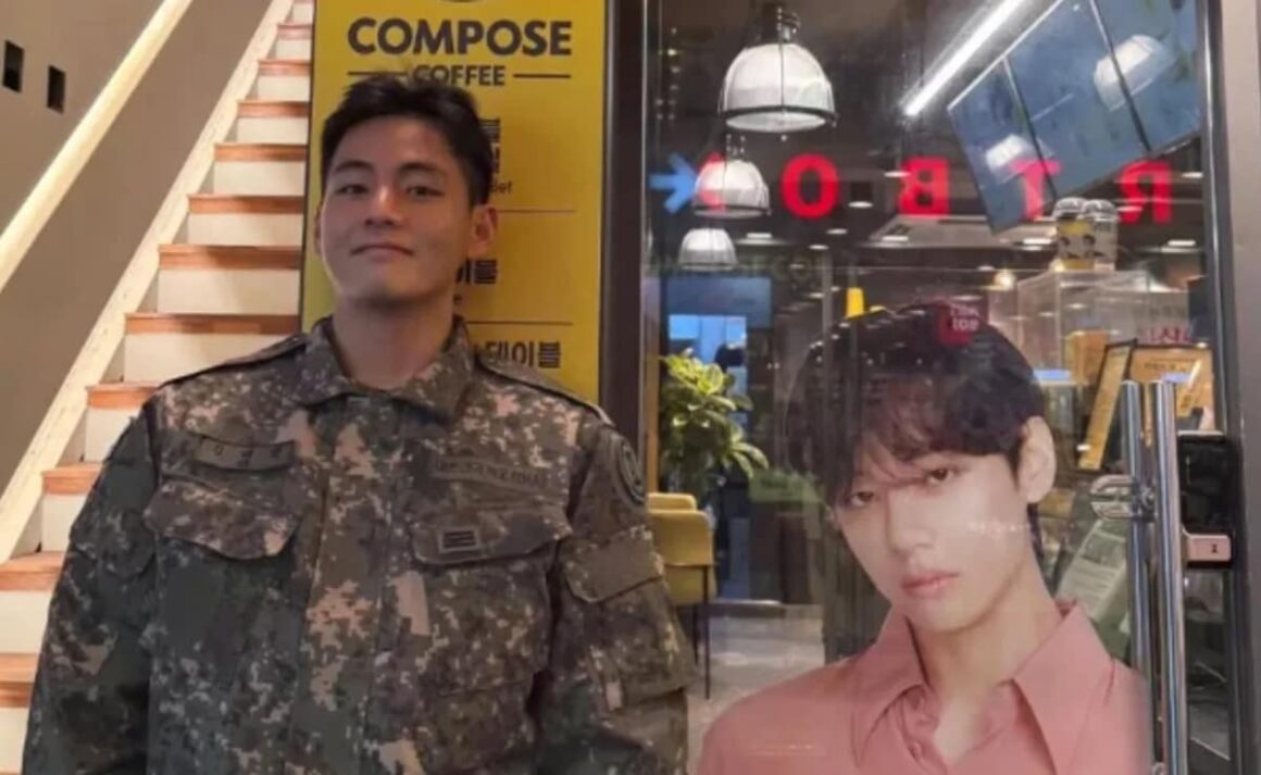 BTS V’s Coffee Run In Military Uniform. Watch