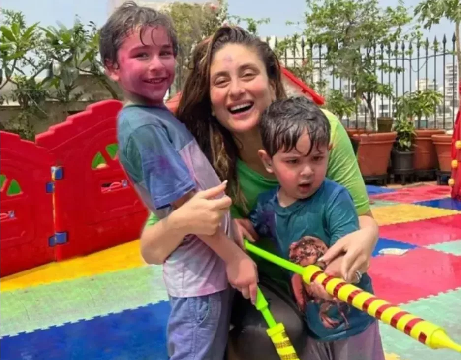 Kareena, Taimur and Jeh