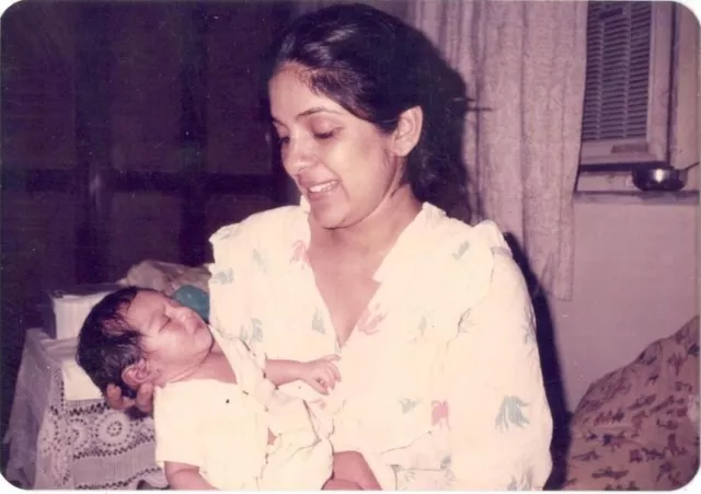 Neena with baby Masaba