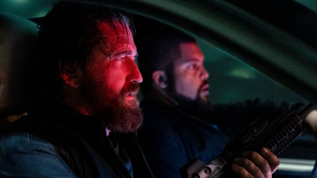 (L to R) Gerard Butler as 'Big Nick' O'Brien and O’Shea Jackson Jr. as Donnie Wilson in 'Den of Thieves 2: Pantera'. Photo Credit: Rico Torres.