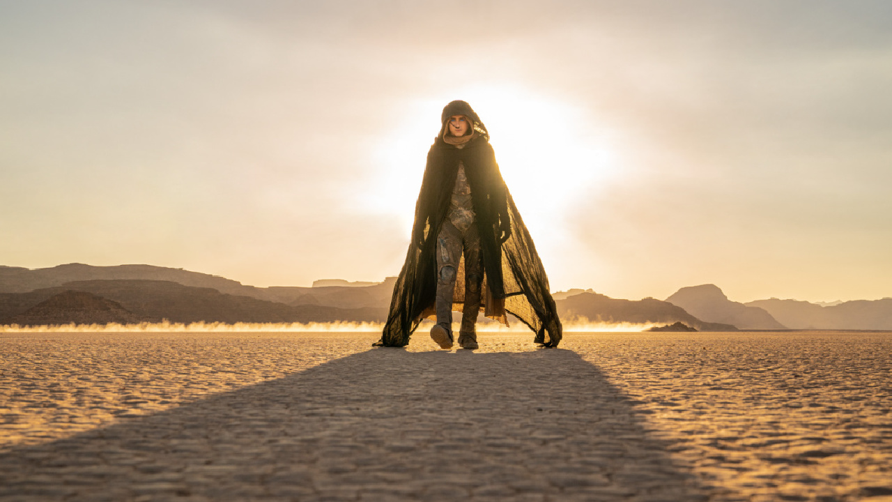 Timothee Chalamet as Paul Atreides in Warner Bros. Pictures and Legendary Pictures’ action adventure 'Dune: Part Two,' a Warner Bros. Pictures release. Photo Credit: Niko Tavernise. Copyright: © 2024 Warner Bros. Entertainment Inc. All Rights Reserved.